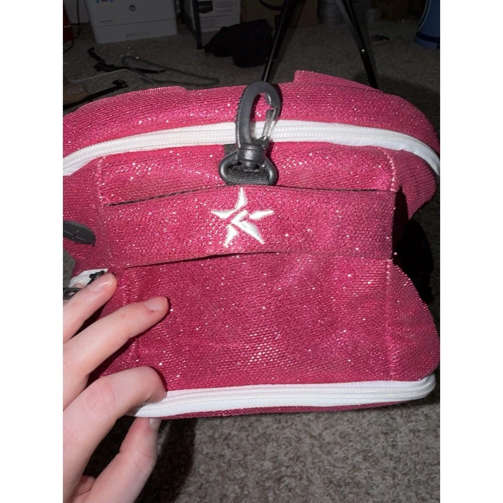 Rebel Dream Bag‎ W/ Crystal Logo Dance Cheer Expanding Athletic Backpack Pink